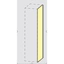 COMPONGO WARDROBE RIGHT SIDE WHITE 1.8*53*245