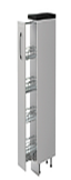 [K14-30-1KZ/4 TALL UNIT WITH PULL-OUT BASKET PEARL GREY] EVIA KITCHEN 30*148*60