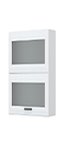 [V7-90-2KSP/4 WALL UNIT LIFT-UP GLASS DOOR PEARL GREY] EVIA KITCHEN 90*72*32