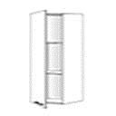 [V9-15-P OPEN WALL UNIT WHITE] JELA KITCHEN 15*91*30