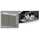[2XMPE210 3XMPE0C21000288 3XMPE0C21000581 8ELCA06341 HOOD WALL UNIT 2D WITH HOOD FABER IN-NOVA LEGNO BRUCIATO] TEIA 90*32*72