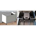 [2XMBE050 3XMBE0C000002 2XAC99 3ELAC21149 SINK BASE UNIT WITH BIN] AMALFI-ISCHIA BEIGE 90*56.3*60