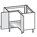 [2XMBA169 3XMBA0C16900163 CORNER SINK BASE UNIT] ELBA BEIGE 94*94*56.3*72 /хаалгагүй/