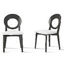 [2099901390455 DINING CHAIR GREY/SEAT WHITE] EGGY 46*81*48.5