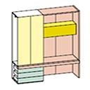 [2QG3BT132-22 3Q3AN0008300001 3Q3AN0008100007 WARDROBE WITH HOME OFFICE] WARDROBE WITH HOME OFFICE NOCE MORO