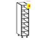 [2XCB005.AAAD] TALL UNIT OPEN УЛААН ХҮРЭН 60*60*228