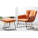 [F564C/P+F564CT SOFA CHAIR WITH OTTOMAN] SOFA CHAIR WITH OTTOMAN