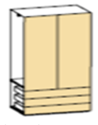 [2QG3BT024 WHITE] COMPONGO WARDROBE 2D WITH DRAWER