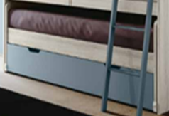 [2CJDL014 2CJDL011 BLUE] MULTIFUNCTIONAL BED WITH WHEELS