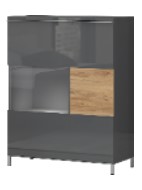 [V90-2KS/ON + LN-18W] ONYX SHOWCASE WITH LIGHT