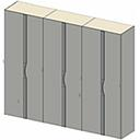 COMPONGO WARDROBE GRIGIO SETA 6D 275*55*245