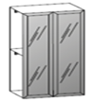 COMPONGO GLASS DOOR WARDROBE 2D L120