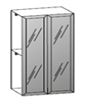 COMPONGO GLASS DOOR WARDROBE 2D L90