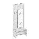 COMPONGO HALL CABINET WITH MIRROR 60