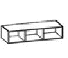 WALL UNIT OPEN СААРАЛ 120*32*36
