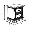 TREVISO NIGHT BEDSIDE TABLE 55*43*58 