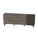 SIDEBOARD LEGNO BRUCIATO, ARDESIA CHIARO 240*50.5*93.4