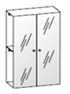COMPONGO MIRROR DOOR WARDROBE 2D L120 БУУРАЛТТАЙ