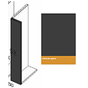 WALL UNIT INFILL ANTRACITE OPACO 15*96  L  SIDE