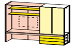 HOME OFFICE RIGHT UNIT WITH SHELVES