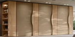 WARDROBE 6 DOORS WITH WAVE HANDLE