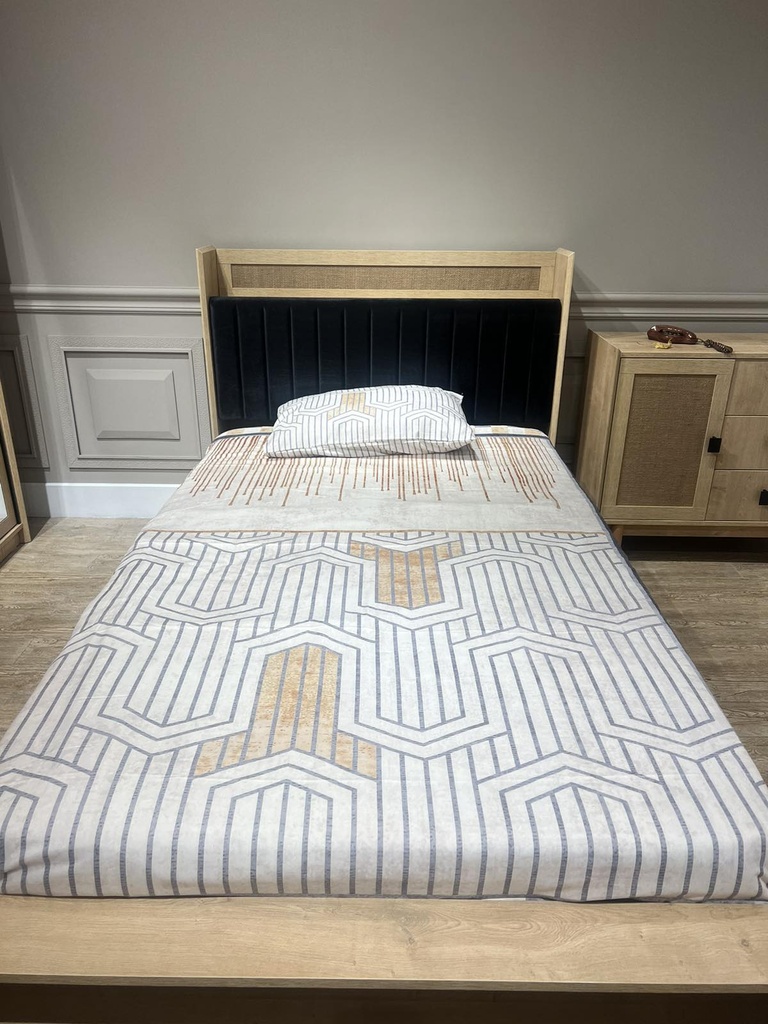 Bedding (120*200) 5хос 1 дэр хөнжил саарал шар даавуун судал KIRPI