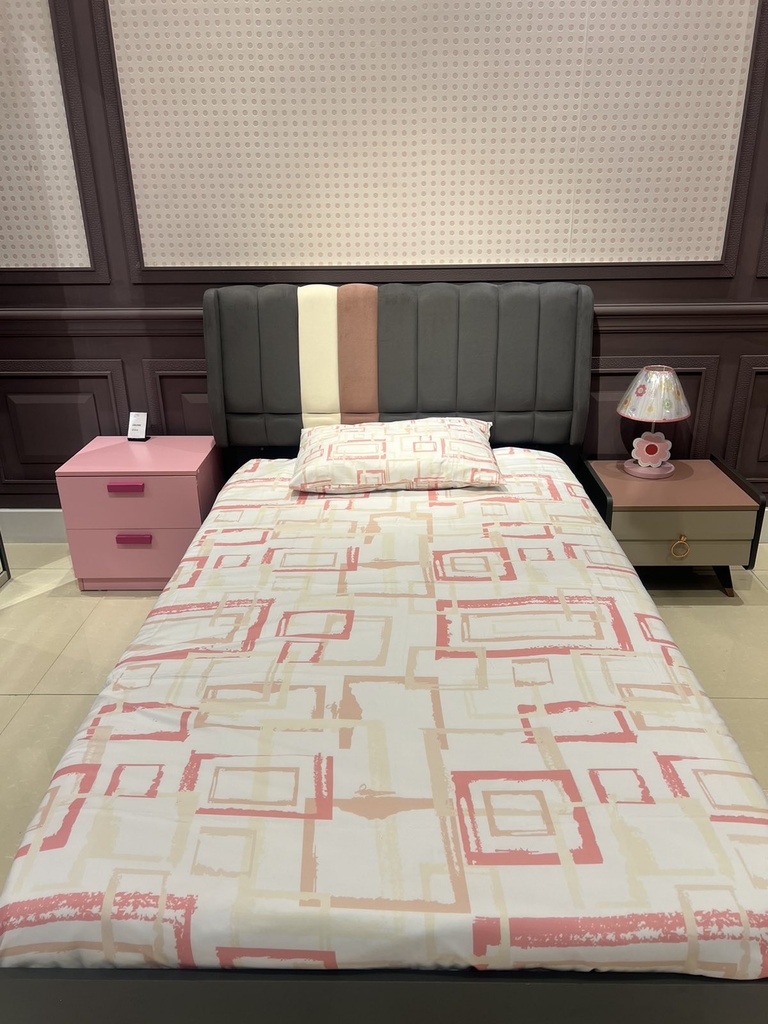 Bedding (120*200) 5хос 1 дэр хөнжил цагаан даавуун дөрвөлжин ягаан KIRPI