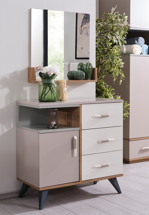 DRESSER WITH MIRROR
