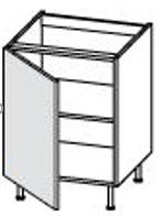 ELBA WHITE BASE UNIT SX 15*56.3*72