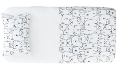 Bedding (120*200) 3хос 1 дэр цагаан даавуун баавгай New joy