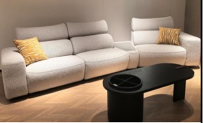 CORNER SOFA WITH COFFEE TABLE