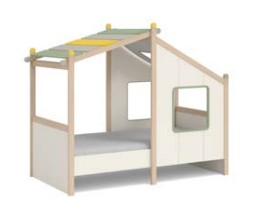BED 100*200 WITH ROOF TOP