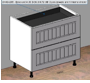 [2XMBA295 3XMBA0C29500040 BASE UNIT 2 PAN DRAWERS AND 1 INTERNAL DRAWER MATT WHITE] ELBA WHITE 90*56.3*72