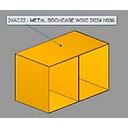 [2XAC220201 3XACC0203201 OPEN METAL BOOKCASE YELLOW] IMAB KITCHEN 60*34*36