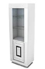 [2099901526922 BELLARIVA BLACK/WHITE] WINE CABINET 1D WITH LED