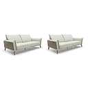 [PLIBE111+PLIBE213+PLIBE209] LIBECCO 3 & 2 SEATER MAXI NATURAL LEATHER (265*86*100+190*86*100)