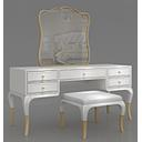[R1-DO1711HC+R1-DY1711HC DRESSER WITH STOOL QADIRA] DRESSER WITH STOOL