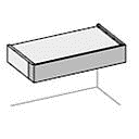 [2GR40ELB-3GREL0001100065-14 WHITE WALL NIGHT STAND] NIGHT STAND CREA