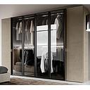 [RQM033 2QG3BT010-3] WARDROBE ARGILLA+GLASS 6D 300*55*245
