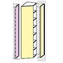 [2QG3BT058-BEIGE MATT] RIGHT END UNIT WITH 2 SIDES /41*55*245/ ХОЛБОГЧТОЙ