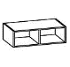 [2XCL001 3XCL00000100060 2XAC200701 3XACC0703001 BOOK SHELF BLACK] BOOK SHELF 60*34*24