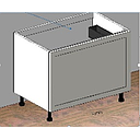 [2XMBE050 3XMBE0C05000002 SINK BASE UNIT 1 INTERNAL, 1 PAN DRAWER CREMA LUCIDO] AMALFI-ISCHIA BEIGE 90*56.3*60