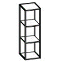 [2XCL027 ZFMS22638473106 ZFMS22638473107 ZFMS22638646106 ZFMS22638646107 OPEN BOOKCASE ROVERE DECAPATO] ELBA WHITE/BEIGE & ISCHIA 15*34*72