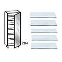 [2XMCB257 3XMCB0C25700056 2XACC37х5 3XACC00141 TALL UNIT WITH GLASS DOOR R FUME] ISCHIA 60*32*204