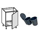 [2XMBA157 3XMBA0C15701195 3PACC00012 SINK BASE UNIT R WITH ROUND BIN BIANCO OPACO] TROPEA 60*56.3*72