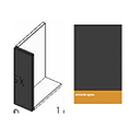 [2XFP0004 3XFP00000400061 FOR AMALFI-ISCHIA BLUE KITCHEN] WALL UNIT INFILL ANTRACITE OPACO 15*48  L  SIDE