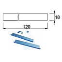 [2XTHXF 2XTHX4 Z3XT21245803055 Z3XT21267244040 2XS107 3XACC13001 PENINSULA WORKTOP EDGE 4 SIDES] PANAREA GREEN 18*120*415>>18*60*200