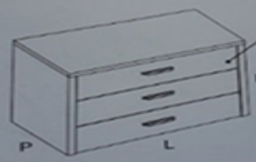 [2QA3AC035] COMPONGO INTERNAL DRAWER 3D L90