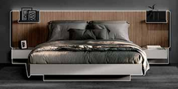 [VQ3071 BED] BED WITH NIGHT STANDS