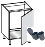 [2XGBA157 3XGBA0C15800819 3PACC00012] LINOSA LIGHT SINK BASE UNIT SX WITH A BIN 60*56.3*75